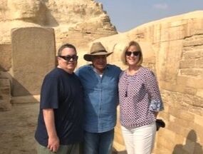 Jill & Bob Romano at Hawass Pyramid