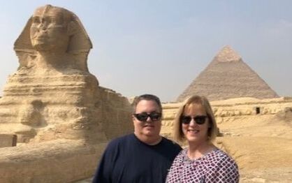 Jill & Bob Romano at Sphinx & Pyramids