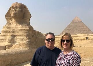 Jill Romano & Robert Romano at the Syphinx, Giza