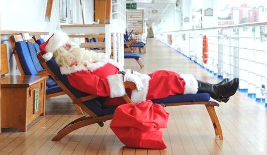 Princess Cruises Christmas Santa on Deck